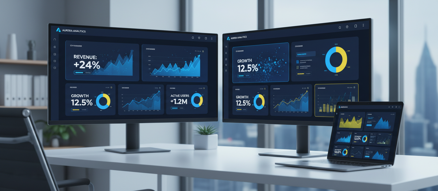 The redesigned Survey Pacific dashboard running on a dual-monitor desk setup with a tablet alongside